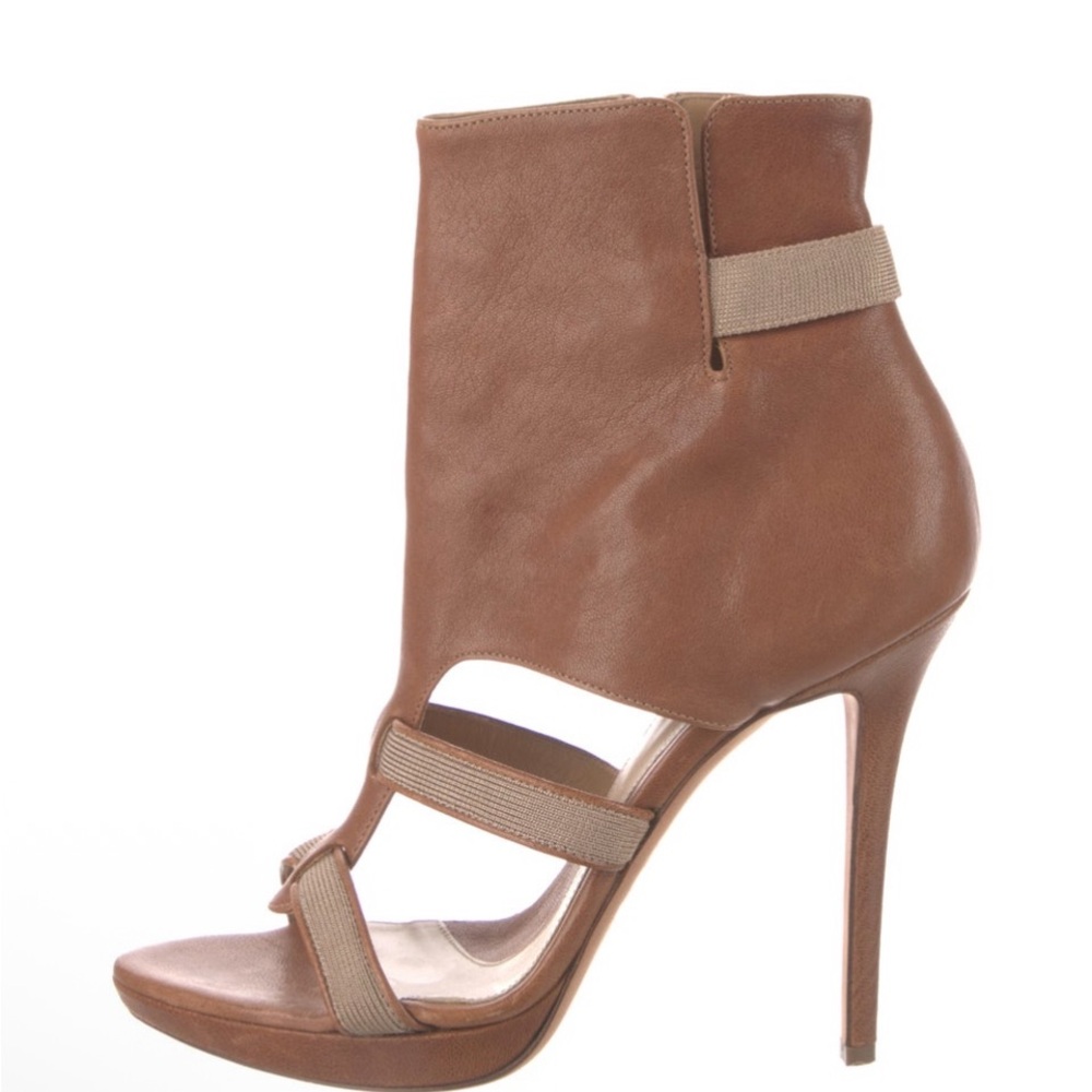 NWT! Herve Leger Brown Booties with Ankle Strap 🤎✨
